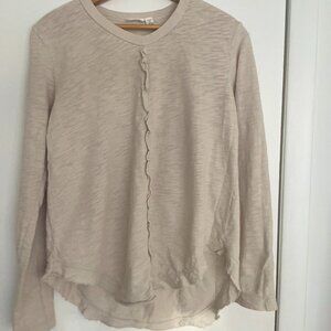 Long Sleeve TShirt with Ruffle by Wilt Size SMALL